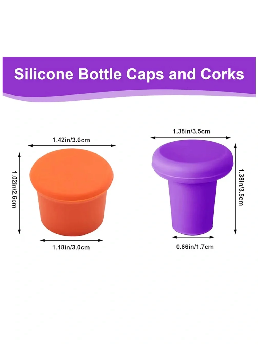 MultiColor Silicone Wine Stoppers & Caps Reusable Beverage Multi Bottle covers